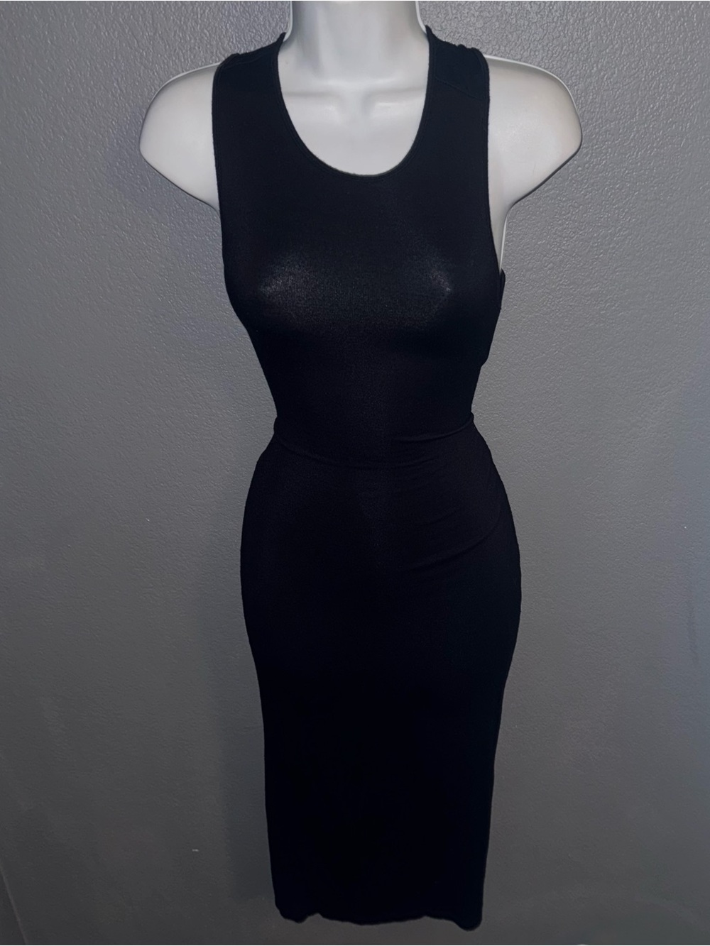 Antistar Black Bodycon Midi Lightweight Dress Womens size XS - Small